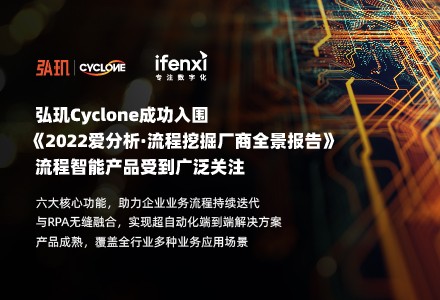 弘玑Cyclone成功入围《2022爱分析·流程挖掘厂商全景报告》，流程智能产品受到广泛关注